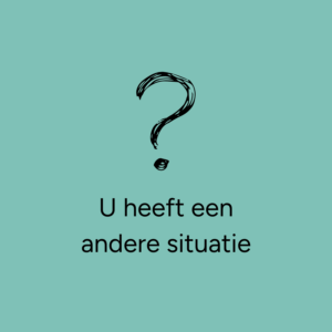 U heeft een andere situatie